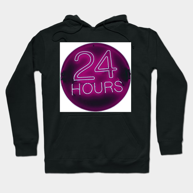 24 hrs in pink Hoodie by bywhacky